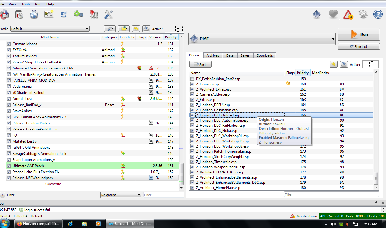 Horizon compatibility with adult mods - Page 2 - Fallout 4 Technical  Support - LoversLab