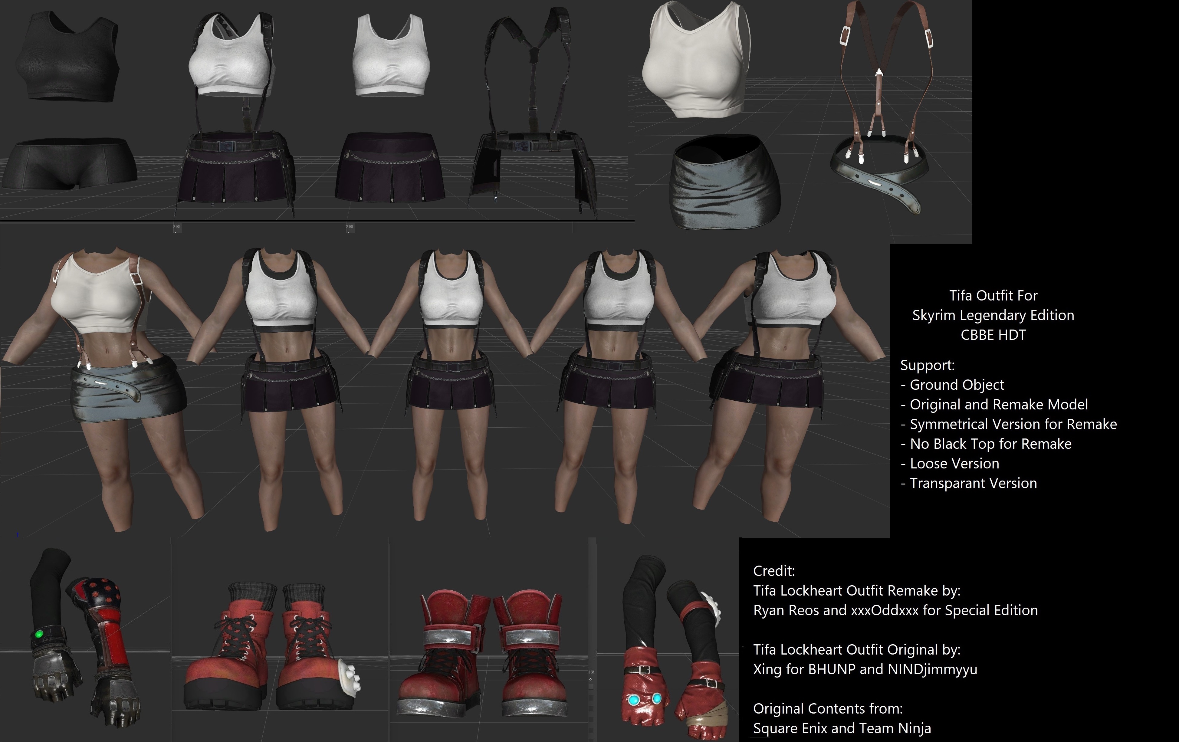 Tifa Lockhart Outfit From Final Fantasy Vii And Remake Armor And Clothing Loverslab 4064