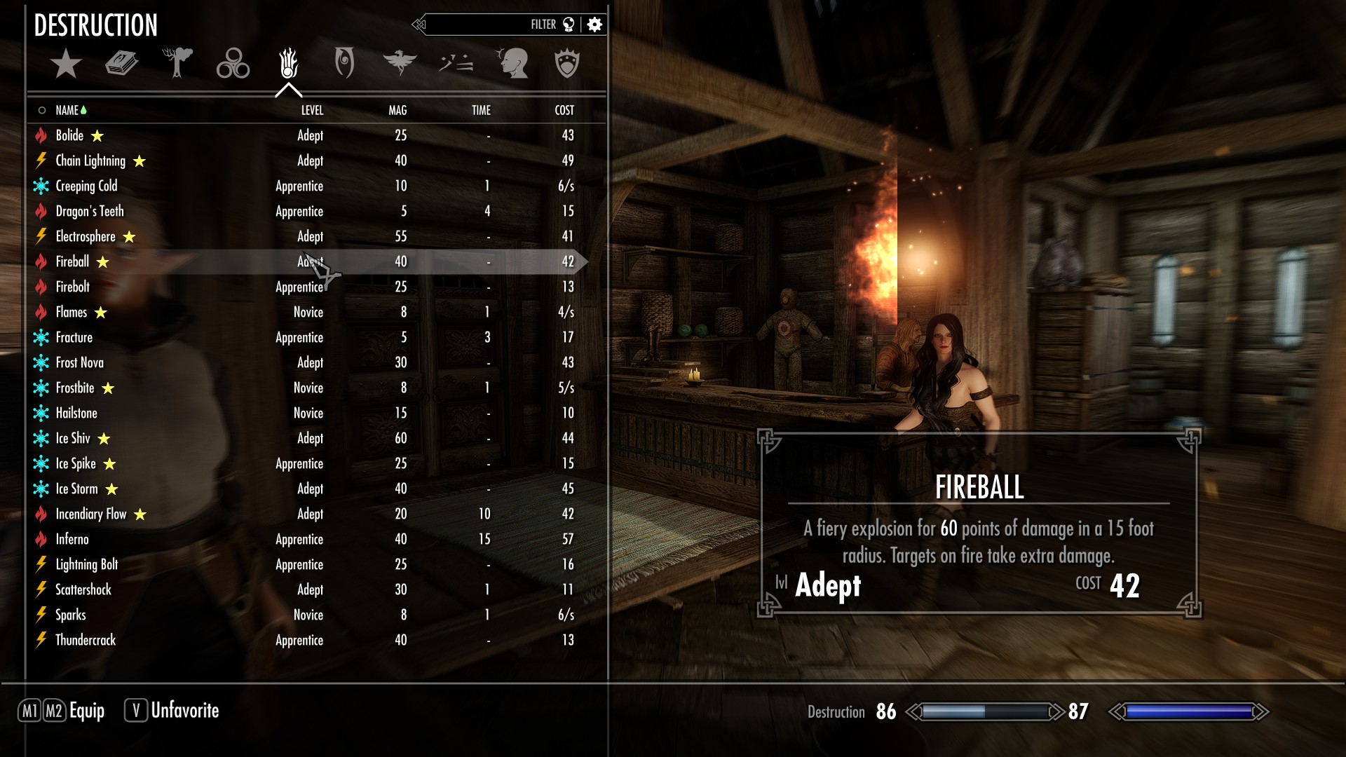 Half of the magic screen is blurry Technical Support Skyrim