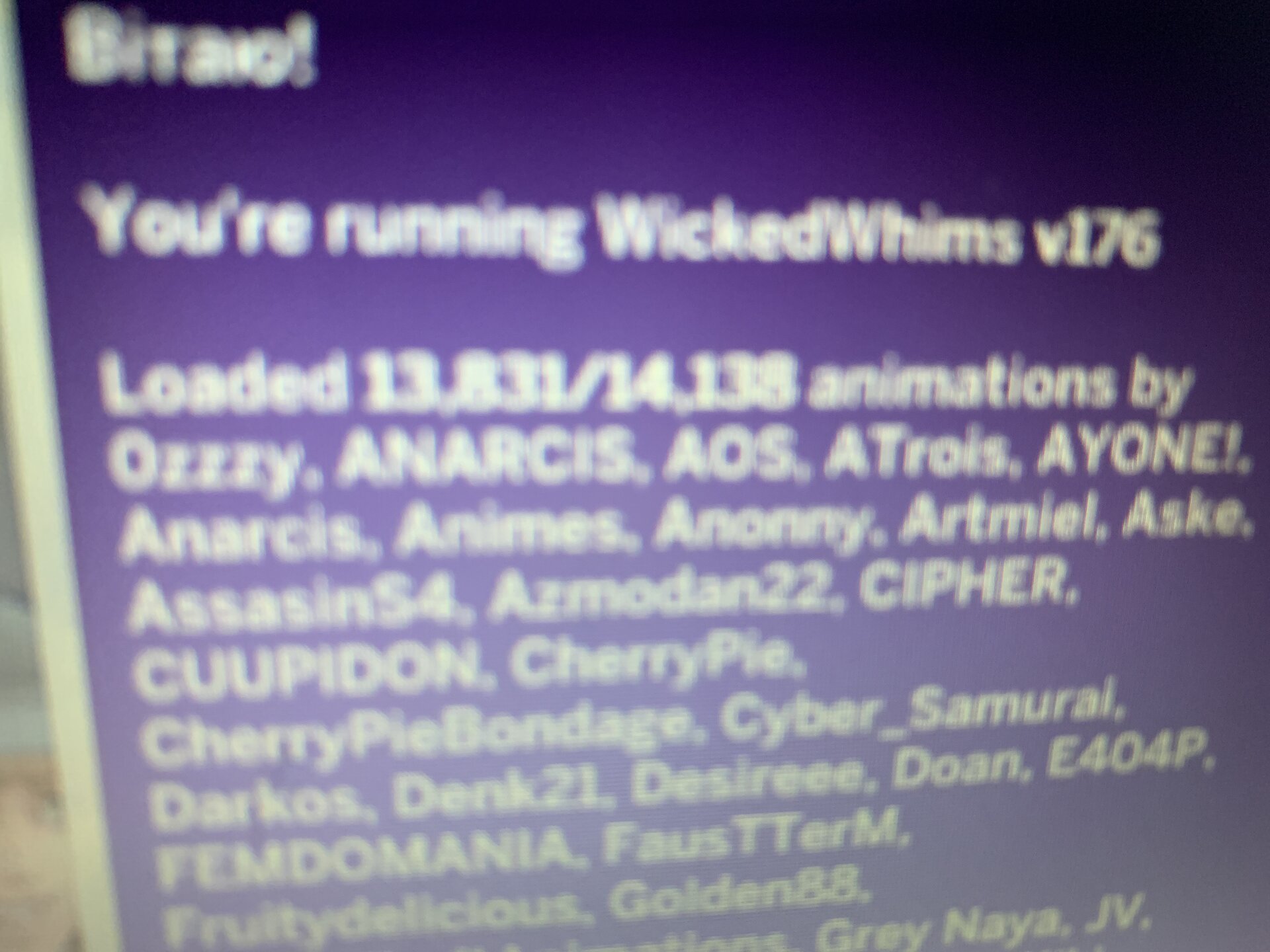 Missing/disable animations - WickedWhims - LoversLab