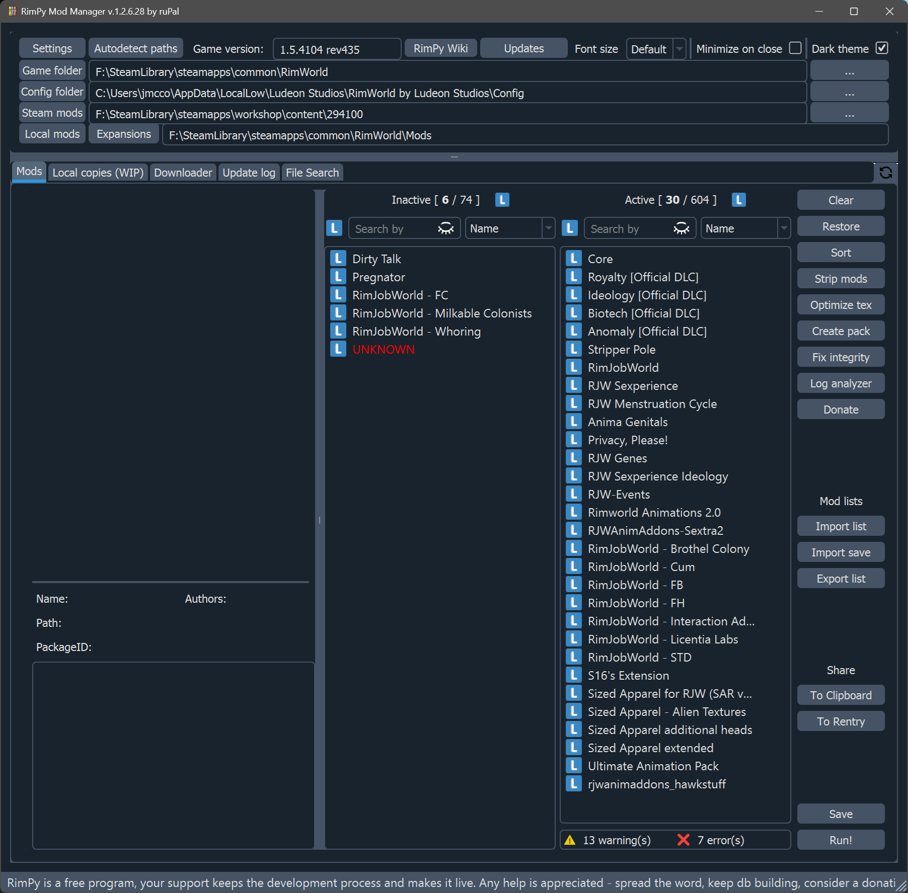 [mod] RimJobWorld - Page 454 - Rimworld - LoversLab