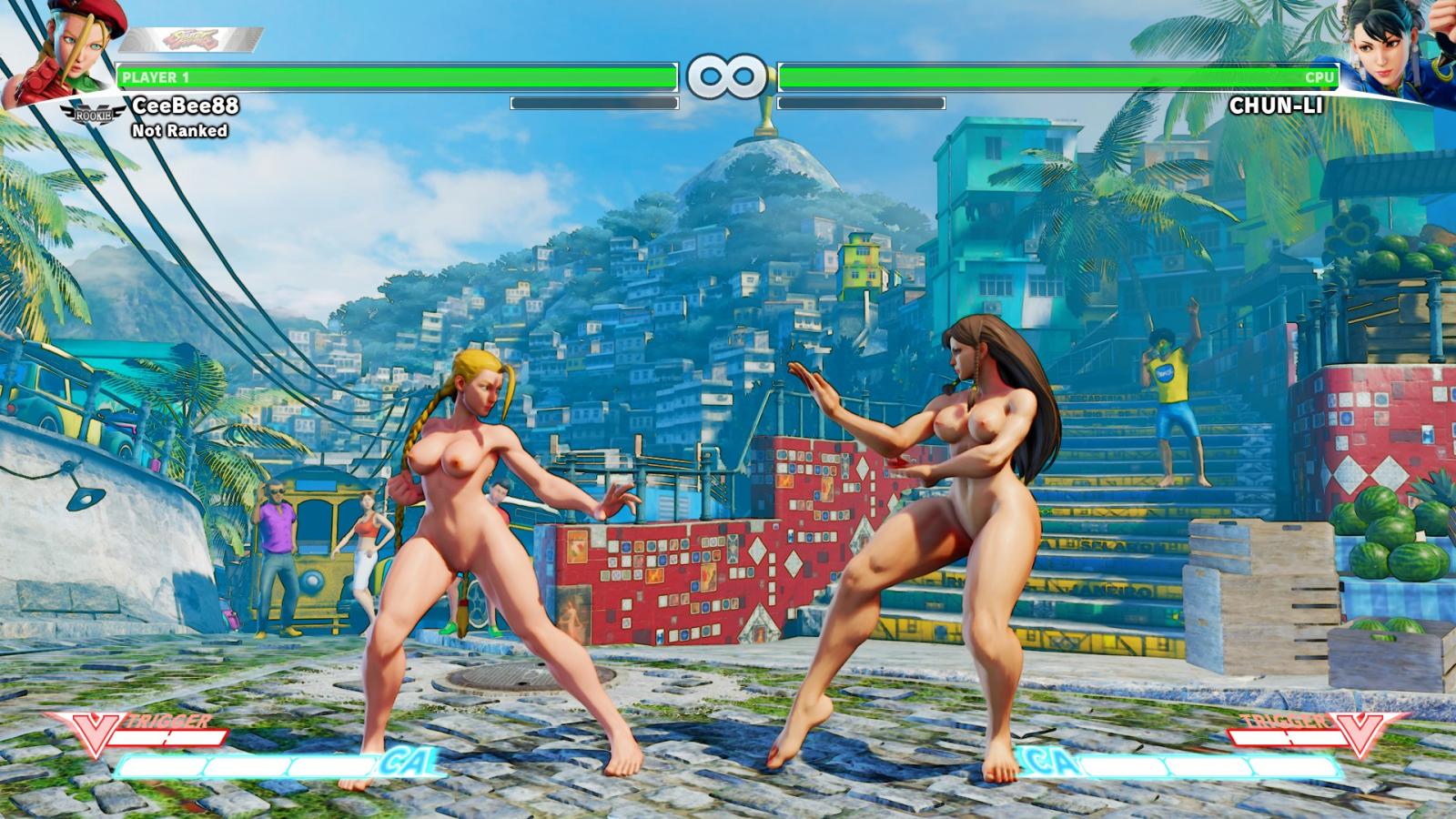 Nude mod for Cammy is available, however this one just uses Chun Li's ...